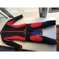 Sea Suits Women's 5mm 2 Piece Wetsuit - Red & Black approx 8/10 *USED*